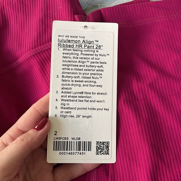 Lululemon align ribbed HR pant 28” - Picture 3 of 5